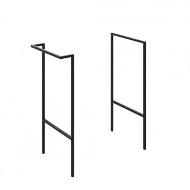 Marina Optional Frame with Integrated Towel Rail - Black