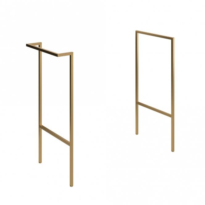 Dove Bathrooms Marina Optional Frame with Integrated Towel Rail - Brushed Brass