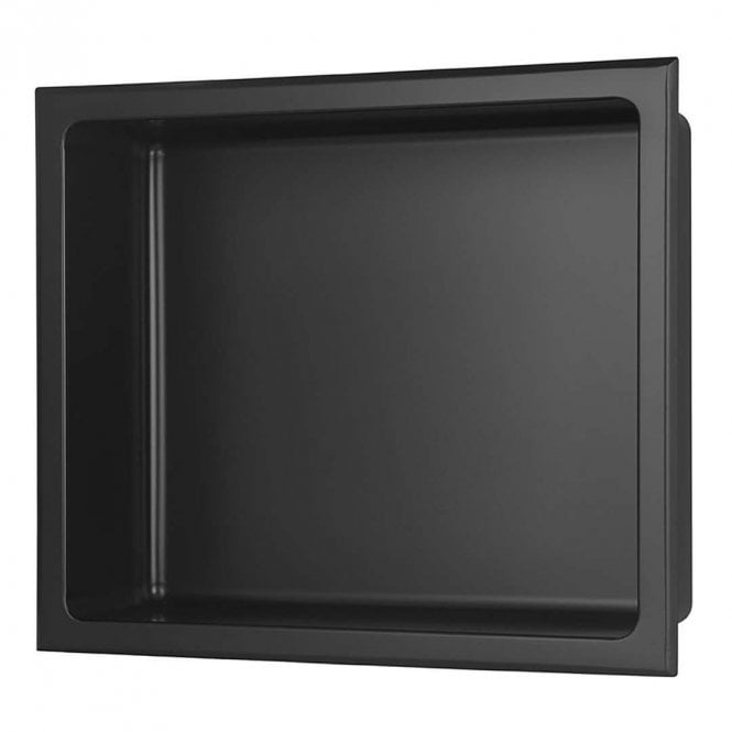 Dove Bathrooms Matt Black 305mm x 360mm x 102mm Rectangular Integrated Niche