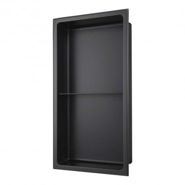 Matt Black 610mm x 360mm x 102mm Rectangular Integrated Niche