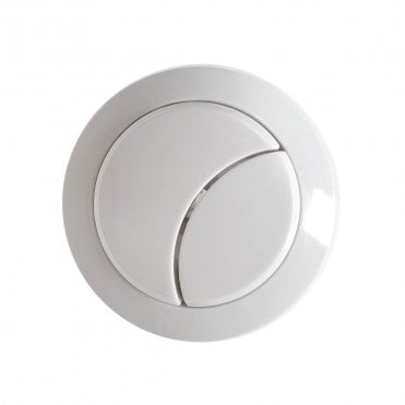 Matt White Dual Push Button Cover (Rod Type)