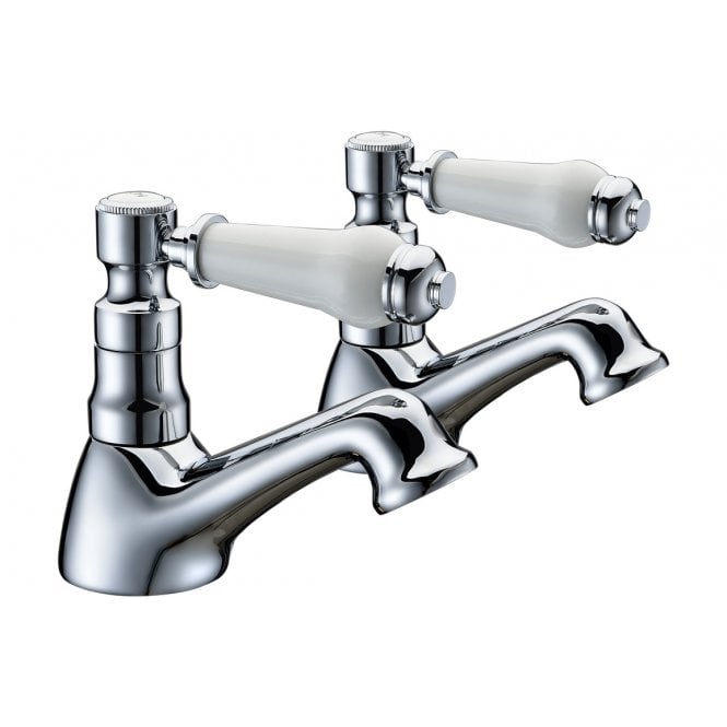 Dove Bathrooms Maya Bath Pillar Taps - Chrome