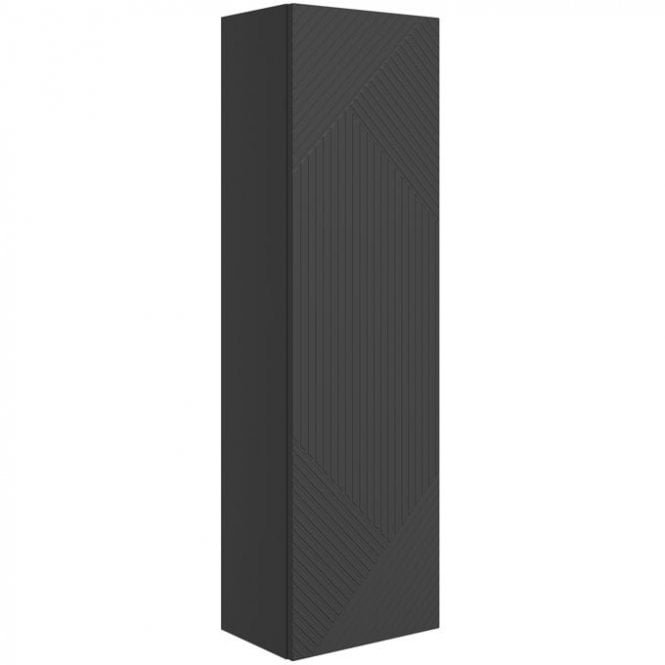 Dove Bathrooms Melrose 350mm Single Door Wall Hung Tall Storage Unit - Matt Graphite Grey