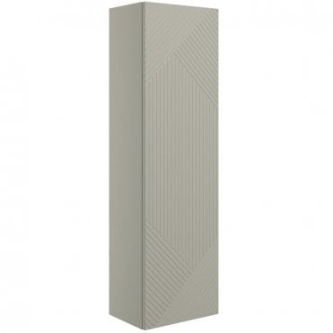 Melrose 350mm Single Door Wall Hung Tall Storage Unit - Matt Oat