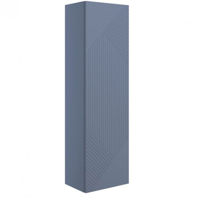 Dove Bathrooms Melrose 350mm Single Door Wall Hung Tall Storage Unit - Matt Smoke Blue