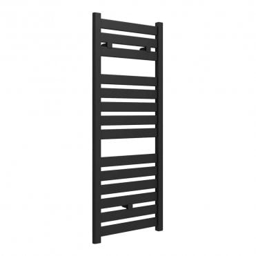 Milano Matt Black 1150mm x 500mm Modern Ladder Radiator