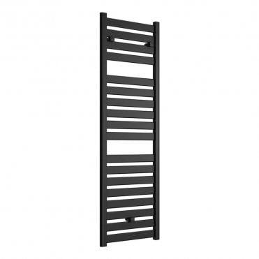 Milano Matt Black 1420mm x 500mm Modern Ladder Radiator