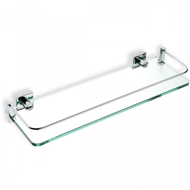 Dove Bathrooms Nova Square Style 400mm Glass Shelf - Chrome
