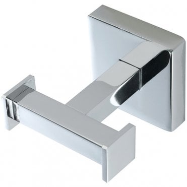 Nova Square Style Double Robe Hook - Chrome