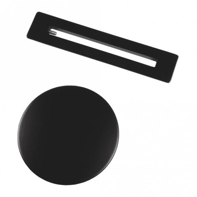Dove Bathrooms Optional Freestanding Bath Overflow & Waste Cover - Black