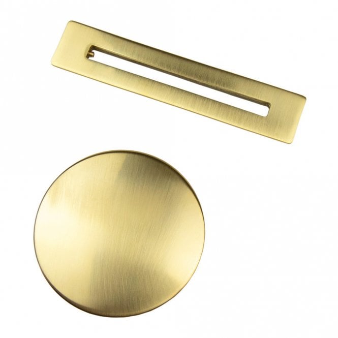 Dove Bathrooms Optional Freestanding Bath Overflow & Waste Cover - Brushed Brass