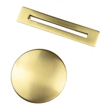 Optional Freestanding Bath Overflow & Waste Cover - Brushed Brass
