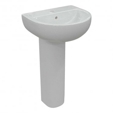 Orla 550mm 1TH Basin & Full Pedestal