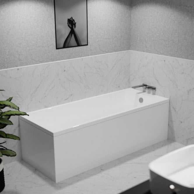 Dove Bathrooms Orla Square Single End 1700x700mm Thin Edge 0TH Bath