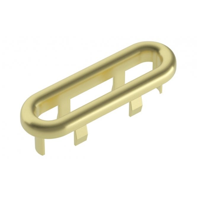 Dove Bathrooms Oval Basin Overflow Cover Trim and Insert - Brushed Brass