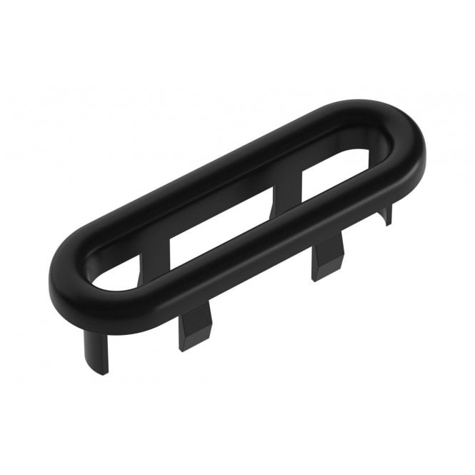 Dove Bathrooms Oval Basin Overflow Cover Trim and Insert - Matt Black