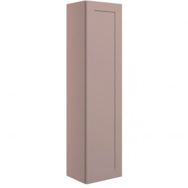 Princeton 350mm Wall Hung 1 Door Tall Storage Unit - Matt Peony