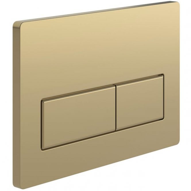 Dove Bathrooms Rectangle Push Button Flush plate - Brushed Bronze