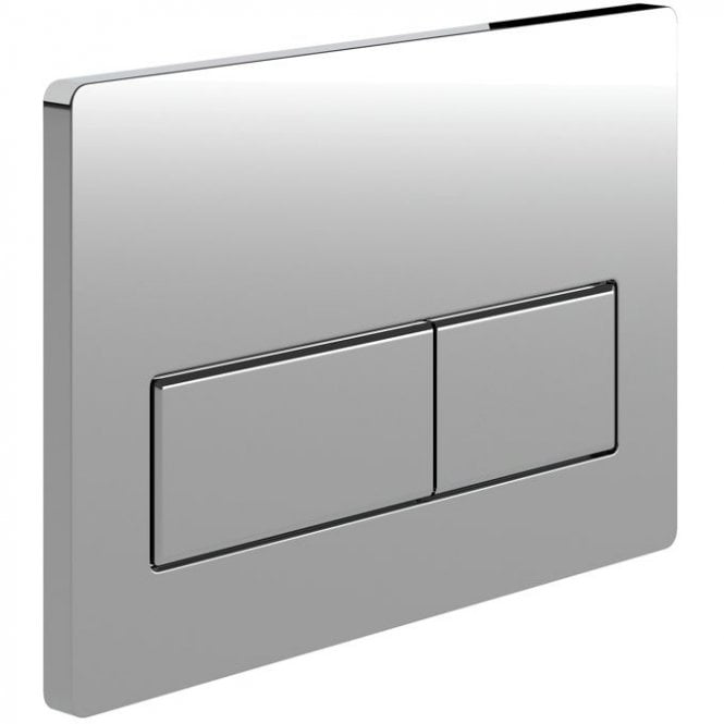 Dove Bathrooms Rectangle Push Button Flush plate - Chrome