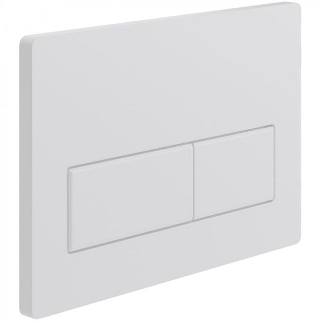 Dove Bathrooms Rectangle Push Button Flush plate - White