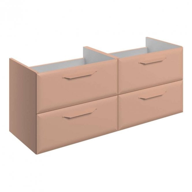 Dove Bathrooms Refresh 1200mm Matt Apricot Wall Hung Countertop Vanity Unit - No Top
