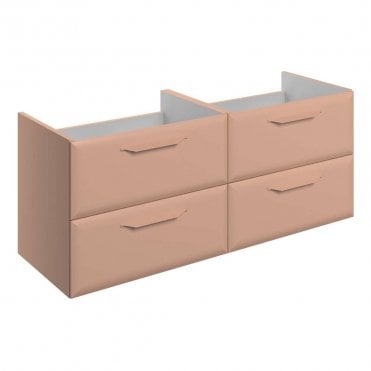 Refresh 1200mm Matt Apricot Wall Hung Countertop Vanity Unit - No Top