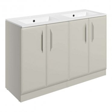Refresh 1210mm Matt Latte Double Vanity Unit with 2TH Basin