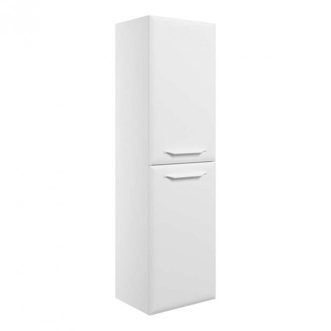 Dove Bathrooms Refresh 400mm Matt White Wall Hung 2 Door Midi Storage Unit