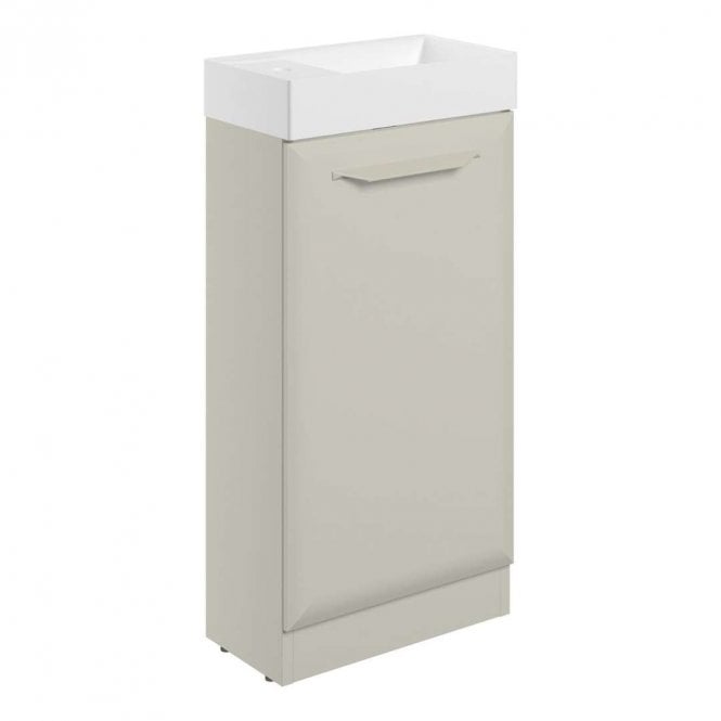 Dove Bathrooms Refresh 410mm Matt Latte Cloakroom Vanity Unit with 1TH Basin