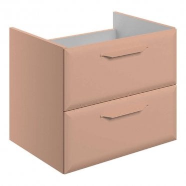 Refresh 600mm Matt Apricot Wall Hung Countertop Vanity Unit - No Top