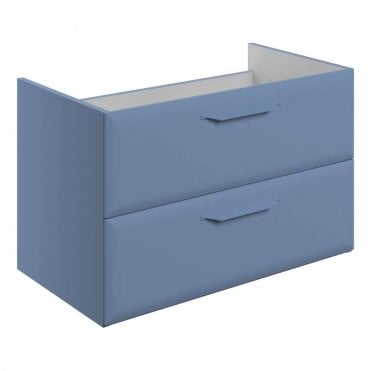 Refresh 795mm Matt Misty Blue Wall Hung Countertop Vanity Unit - No Top