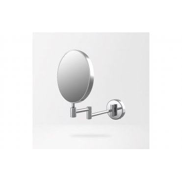 Retro Round Cosmetic Mirror - Chrome