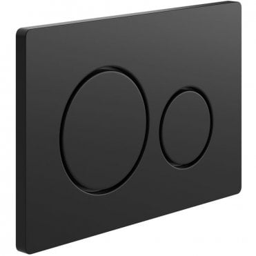 Round Push Button Flush plate - Black
