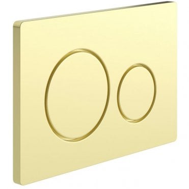 Round Push Button Flush plate - Brushed Brass