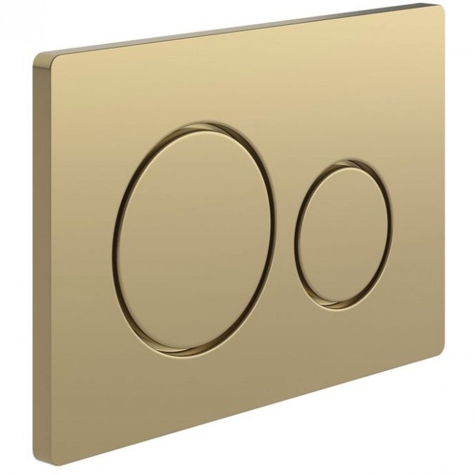 Dove Bathrooms Round Push Button Flush plate - Brushed Bronze