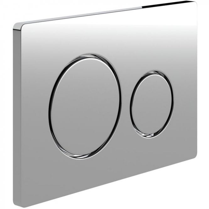 Dove Bathrooms Round Push Button Flush plate - Chrome