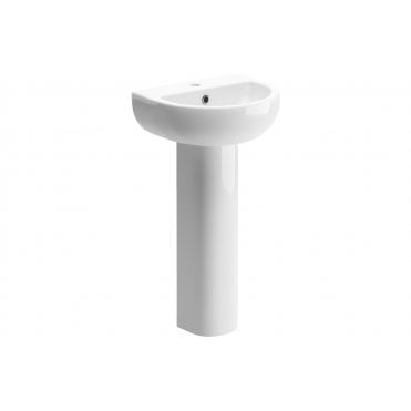 Savannah 450x400mm 1TH Basin & Full Pedestal