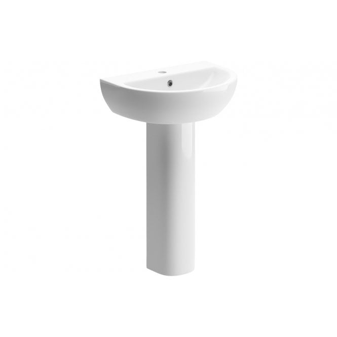Dove Bathrooms Savannah 550x400mm 1TH Basin & Full Pedestal