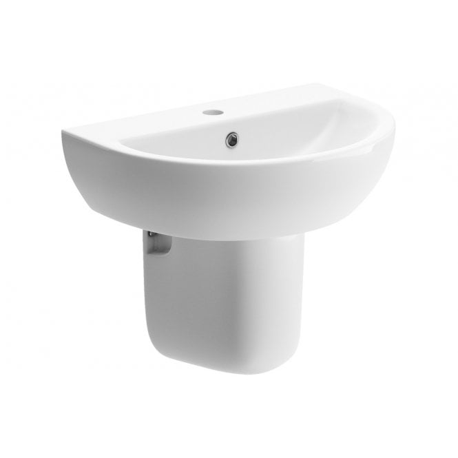 Dove Bathrooms Savannah 550x400mm 1TH Basin & Semi Pedestal