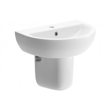 Savannah 550x400mm 1TH Basin & Semi Pedestal