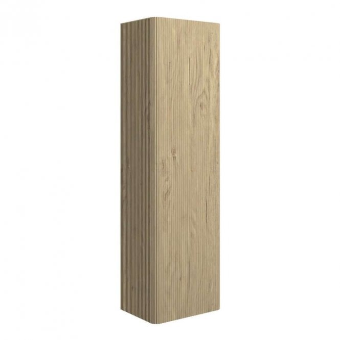 Dove Bathrooms Serena 350mm Wall Hung 1 Door Tall Storage Unit - Textured Oak