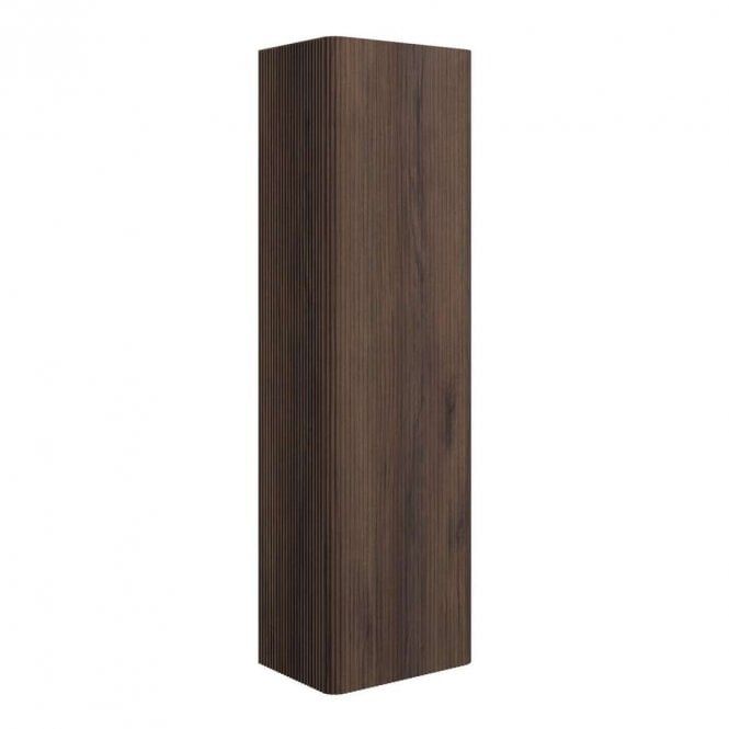 Dove Bathrooms Serena 350mm Wall Hung 1 Door Tall Storage Unit - Textured Walnut