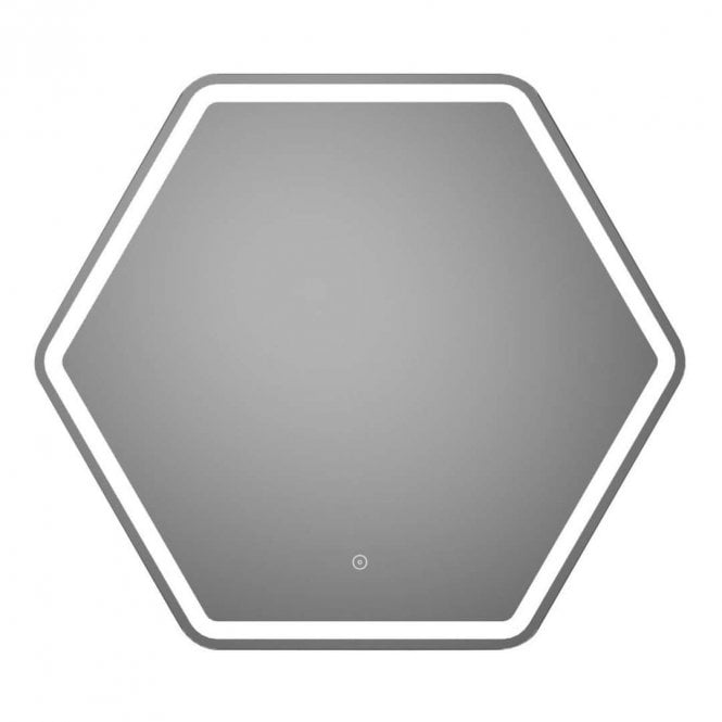 Dove Bathrooms Shape 785 x 693mm Hexagonal LED Mirror, Steam Free with Touch Sensor