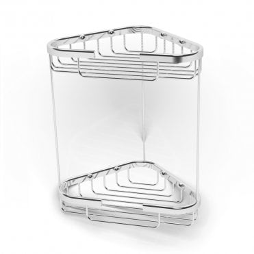 Shell Chrome 2-Tier Storage Basket