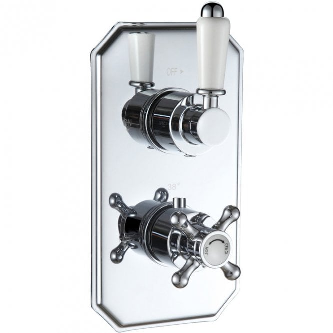 Dove Bathrooms Shore Traditional Lever Thermostatic Single Outlet Shower Valve - Chrome