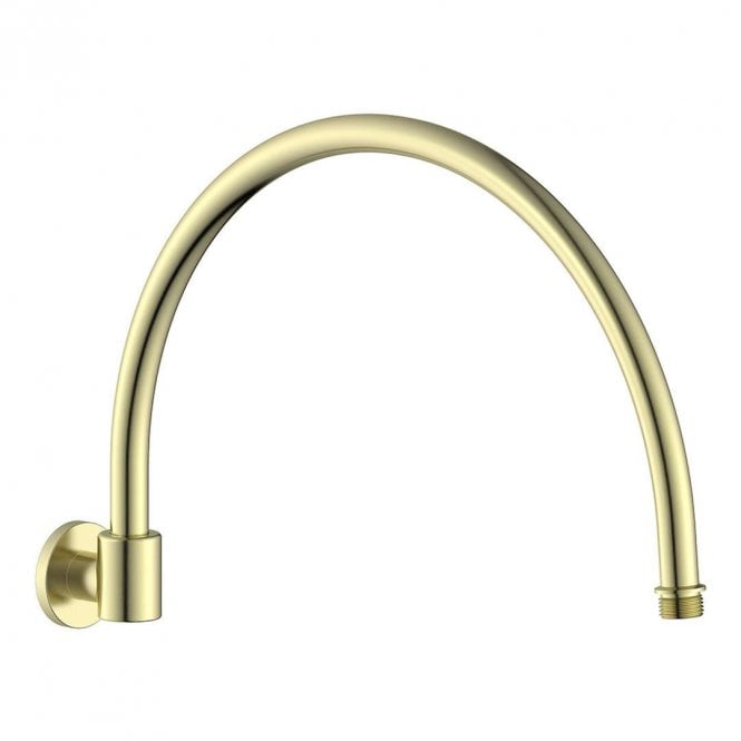 Dove Bathrooms Shore Traditional Wall Mounted Curved Shower Arm - Brushed Brass