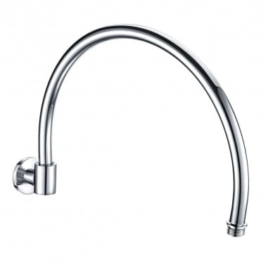 Shore Traditional Wall Mounted Curved Shower Arm - Chrome