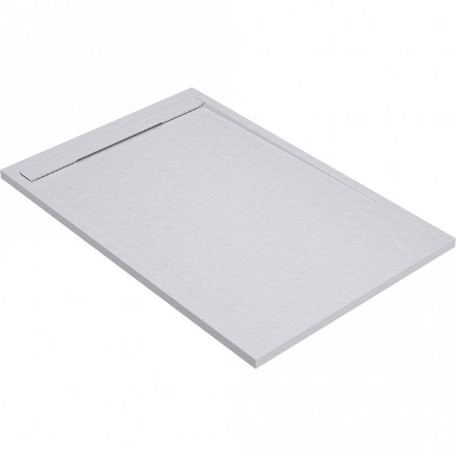 Dove Bathrooms Slate White 1200x800mm Rectangular Slim 30mm Shower Tray & Hidden Waste