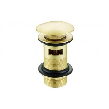 Slotted Mushroom Basin Waste (1 1/4") - Brushed Brass