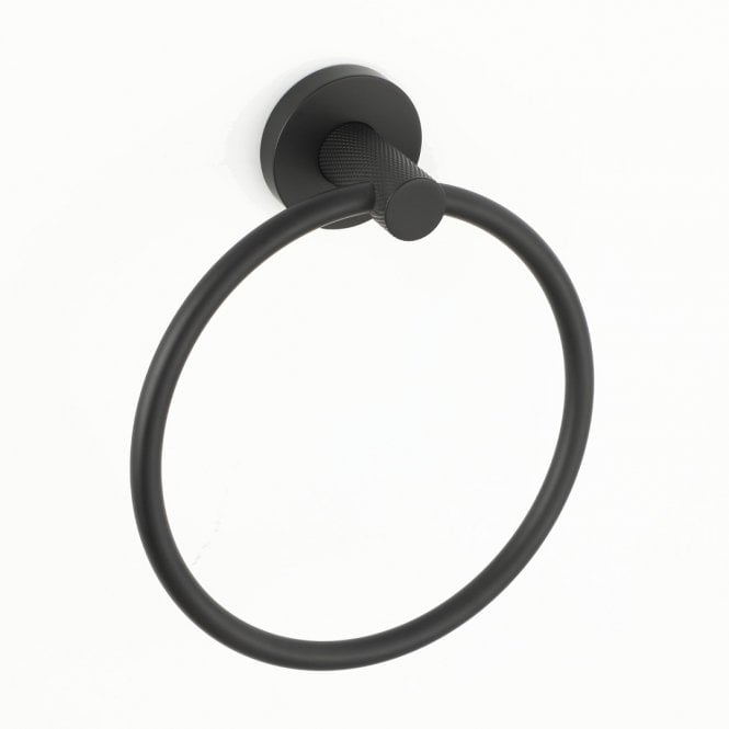 Dove Bathrooms Sphere Black Towel Ring